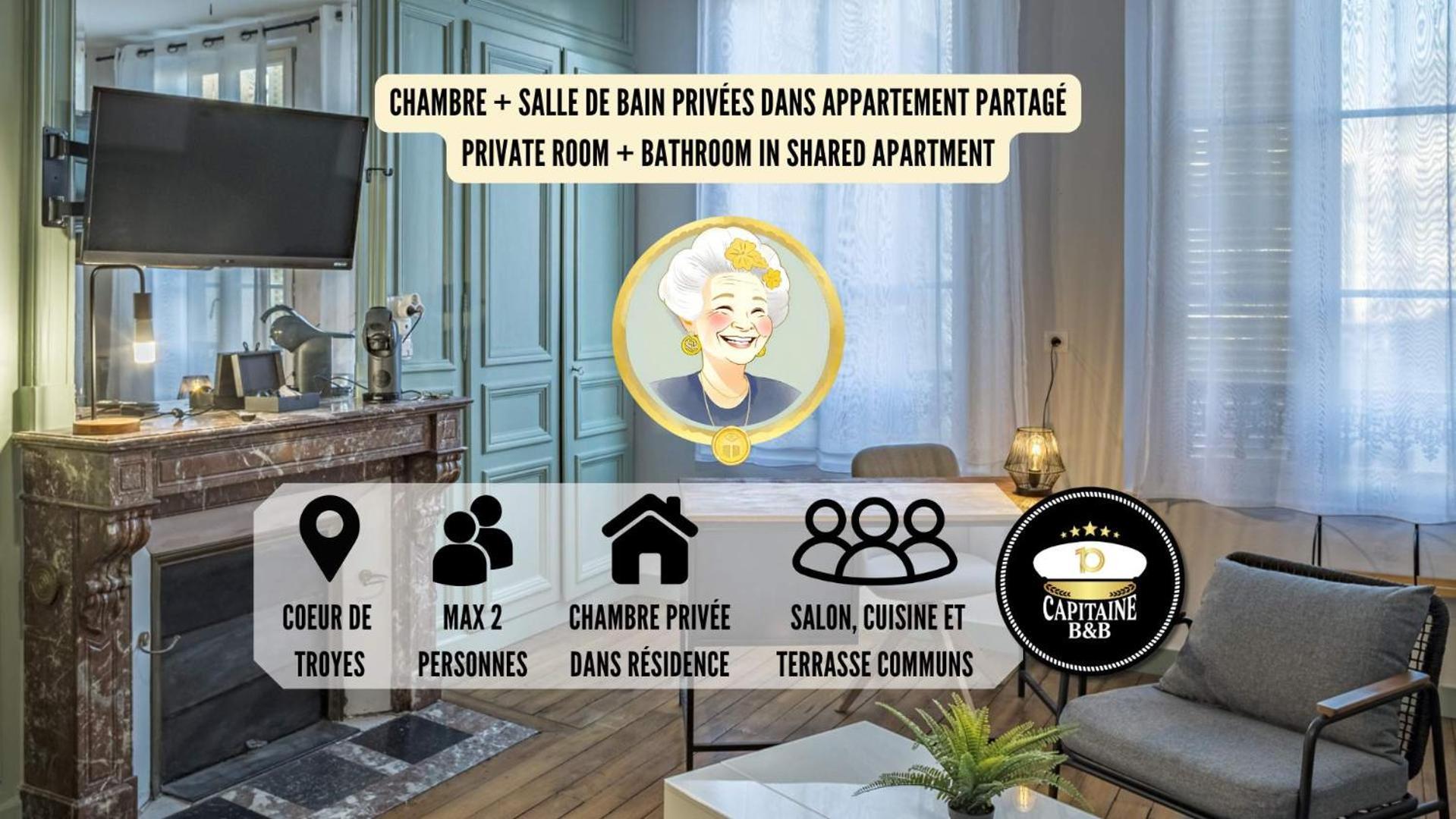 Chez Suzanne 0 - Chambre Privee Dans Maison De Ville - Confort - Hypercentre ทรัวส์ ภายนอก รูปภาพ